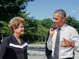 Rousseff se había sumado a Obama en una sorpresiva visita conjunta a los monumentos de Luther King. EFE / R. Stuckert