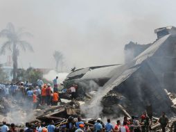 El Hércules C-130 partió de la base aérea Angkatan Udara Suwondo, en Medan. AFP /