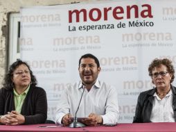 El presidente nacional de Morena, Martí Batres, en la presentación del decálogo para la próxima legislatura. SUN / G. Espinosa