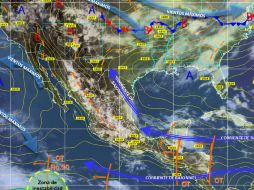La onda tropical número 11 en combinación con la entrada de humedad del Océano Pacífico provocarán las lluvias. TWITTER / @conagua_clima