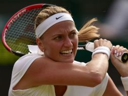 Petra Kvitova se ha mostrado contundente para superar sus dos primeros partidos en busca de refrendar su título. AFP / G. London