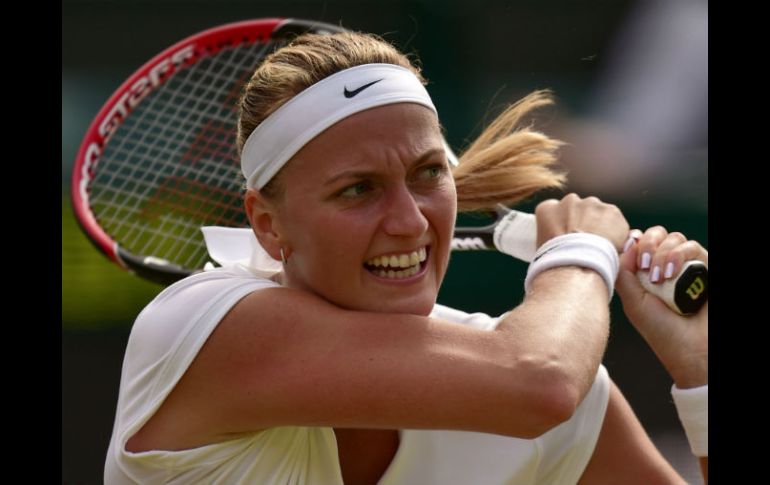 Petra Kvitova se ha mostrado contundente para superar sus dos primeros partidos en busca de refrendar su título. AFP / G. London