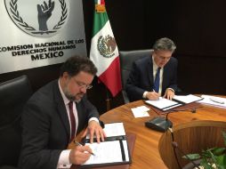 La CNDH y organizaciones de la sociedad civil firman un Convenio General de Colaboración para mejorar la prevención de la tortura. NTX / ESPECIAL