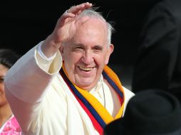 El Papa Francisco ofreció el compromiso y la colaboración de la Iglesia para servir al pueblo ecuatoriano. AP / F. Llano