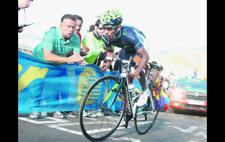 Nairo Quintana ocupa la segunda posición, pero la competencia entra al terreno donde es especialista. AFP /