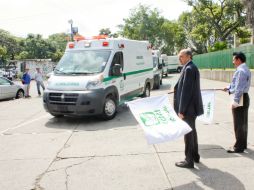La entrega de estas 11 ambulancias forma parte de un esquema de arrendamiento integral. ESPECIAL / IMSS Jalisco