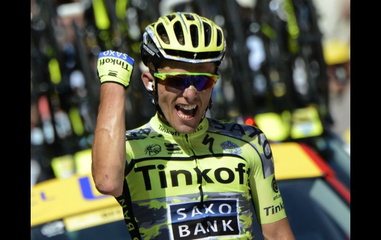 Rafal Majka fue el hombre más destacado de la escapada del día. AFP / J. Pachoud