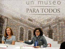 Laura Ayala y Maribel Arteaga, del Museo de las Artes, se muestran 'orgullosas' por la consolidación del espacio museográfico. EL INFORMADOR / A. Camacho