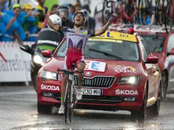 Joaquim Rodríguez llegó en solitario a la meta. AP / P. Dejong