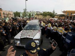 Más de 150 elementos policiacos resguardaron la Plaza Garibaldi. AP / E. Verdugo