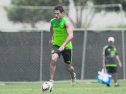 Javier 'Chicharito' Hernández se mantiene con la Selección mexicana pese a estar lesionado, tras la Copa Oro se incorporará al ManU. MEXSPORT / O. Aguilar
