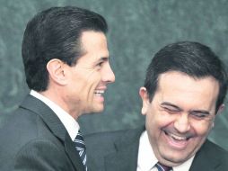 El Presidente Enrique Peña Nieto y el secretario de Economía, Ildefonso Guajardo. SUN /