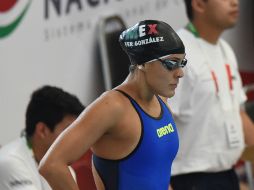 La nadadora después de la prueba de los 100 metro en nado libre. ESPECIAL / CONADE