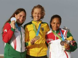 Vega (i.) tiene una puntuación de mil 347 unidades, una menos que la ganadora; Oliver (d.) suma mil 307. TWITTER / @CONADE