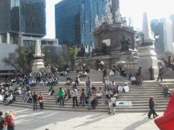 Ya se encuentran manifestantes en la zona del Ángel de la Independencia. NTX / ARCHIVO