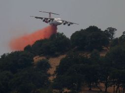 El fuego es combatido por más de 500 bomberos, 73 camiones, 11 bulldozers y nueve helicópteros. AFP / J. Sullivan