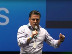 ''Estamos convencidos que a través de la tecnología podemos encontrar muchas soluciones'', dice Aristóteles Sandoval. YOUTUBE / Campus Party México