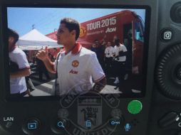 El Manchester United publica en su cuenta de Twitter la llegada del equipo a Santa Clara, 'Chicharito' incluido. TWITTER / @ManUtd