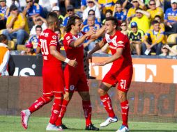 El argentino Enrique Triverio se estrena con el Toluca al anotar en el minuto seis. MEXSPORT / E. De La Torre