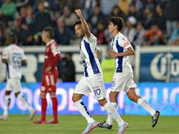 Con goles de Nahuelpan y del urugayo Jonathan Urretavizcaya, la escuadra hidalguense gana el primer partido del torneo. MEXSPORT / I. Ortiz