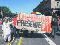 Representantes de otras secciones del país mostraron su solidaridad ante los miembros de la Sección 22 de Oaxaca. EFE /