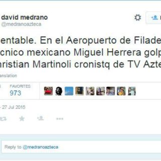 Reportan agresión de Miguel Herrera a Christian Martinoli