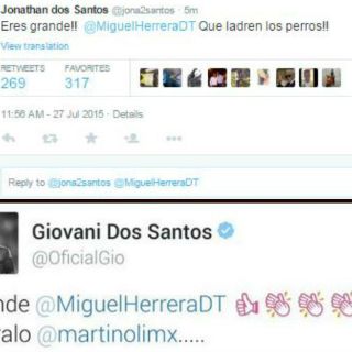 Hermanos Dos Santos salen en defensa de Miguel Herrera