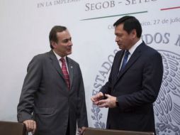 El secretario asistió a la firma de Convenio de Concertación de Acciones en la Implementación del Sistema de Justicia Penal. TWITTER / @osoriochong