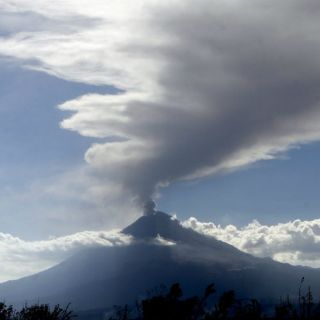 El Volcán El Colima emite fumarola de un kilómetro con ceniza