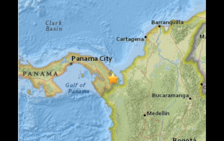 El sismo sacudió el martes la región poco poblada de la frontera entre Colombia y Panamá. ESPECIAL / earthquake.usgs.gov