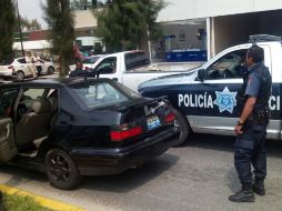 Los delincuentes fueron detenidos en el cruce de Ramón Corona y Camino Real a Colima. ESPECIAL /