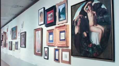 La colección de 58 obras, entre pinturas y dibujos y más de 150 documentos, fue reunida por el autor de 'El águila y la serpiente'. TWITTER / @museoAmodernoMX