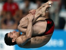 Rommel Pacheco Marrufo en la competencia de trampolín de 3 metros individual en el Campeonato Mundial de Kazán. AFP / R. Kruchinin