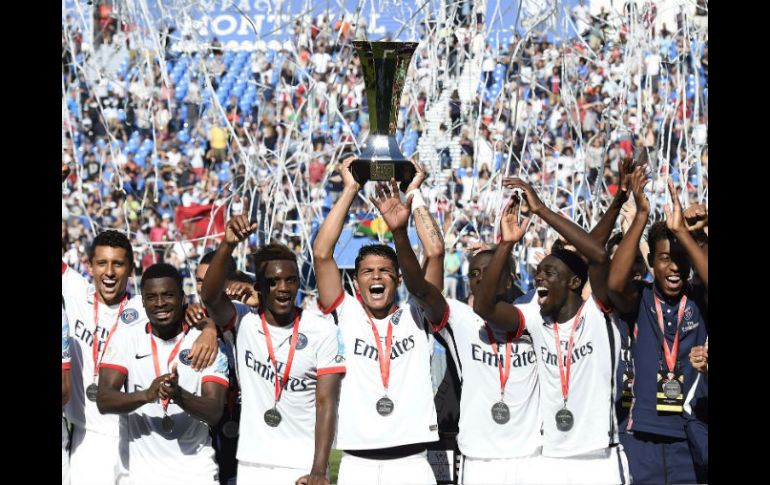Fue la quinta victoria de PSG en el Trofeo de Campeones, preámbulo para la Ligue 1 francesa, que arranca el próximo fin de semana. AFP / F. Fife