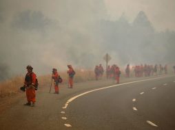 Muchos de los incendios fueron provocados por rayos y exacerbados por árboles secos, pasto y vientos erráticos. AFP / J. Sullivan
