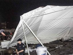 Una carpa se viene abajo debido a una intensa tormenta en Nueva Hampshire. EL INFORMADOR / ARCHIVO