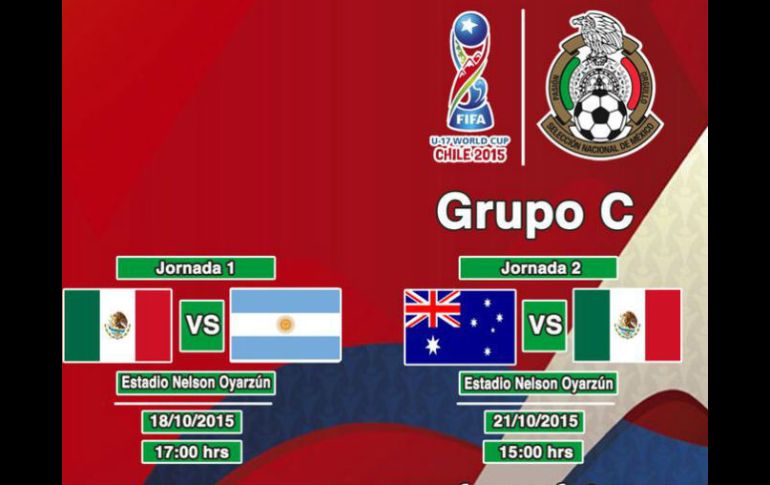 La escuadra mexicana también enfrentará a Australia y Alemania. TWITTER / @FMF