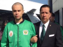 Óscar Álvaro Montes de Oca, junto al rector de la UAEM Jorge Olvera, previo a su conferencia de prensa. TWITTER / @JorgeOlveraG