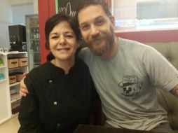 La periodista Flavia Pittella hacía sus compras cuando se encontró con el actor. TWITTER / @flaviapittella