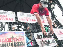 Molestos. Los comerciantes se manifestaron en la Plaza de Armas. EL INFORMADOR / P. Franco