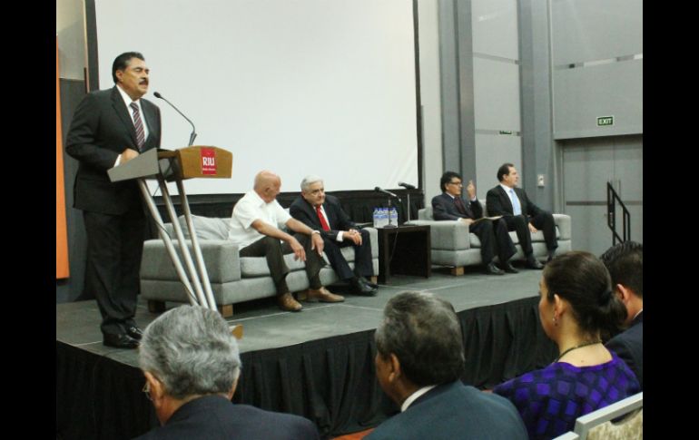 Ramiro Hernández, al inaugurar el segundo Foro sobre Desarrollo Urbano, Transporte Público y Vivienda. ESPECIAL /