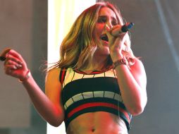 Durante un evento de moda donde Belinda se presentó el día ayer fue sorprendida por sus fanáticos al cantarle 'Las Mañanitas'. NTX / B. Moncada