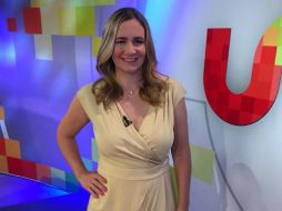 Maggie se divirtió durante su participación en el programa de Junior Express. TWITTER / @MaggieHegyi