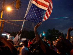 El domingo se realizaron protestas pacíficas a un año de la muerte de Michael Brown. AFP / M. Thomas