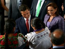 Peña Nieto asistió a la conmemoración del Día Internacional de los Pueblos Indígenas. ESPECIAL / presidencia.gob.mx