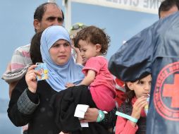 Entre los inmigrantes figuran niños, recién nacidos y varias mujeres embarazadas. AP / C. Imbesi