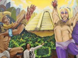 Deller plasma con humor y crítica temas como la cultura popular y obrera en Inglaterra. TWITTER / @muac_unam