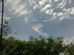 Una usuaria de Facebook comparte una imagen del fenómeno atmosférico formado en el cielo veracruzano. FACEBOOK / Lili Barabata
