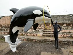 'Dismaland' es un parque temático no recomendable para los niños. AP / Y. Mok