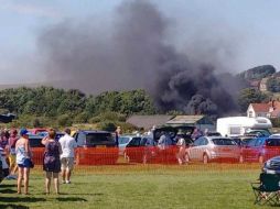 Aseguran que el jet militar cae al no poder concluir una maniobra de giro. EFE / P. Jarrett